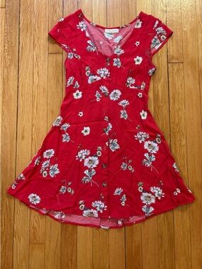 Aeropostale Red Floral Dress